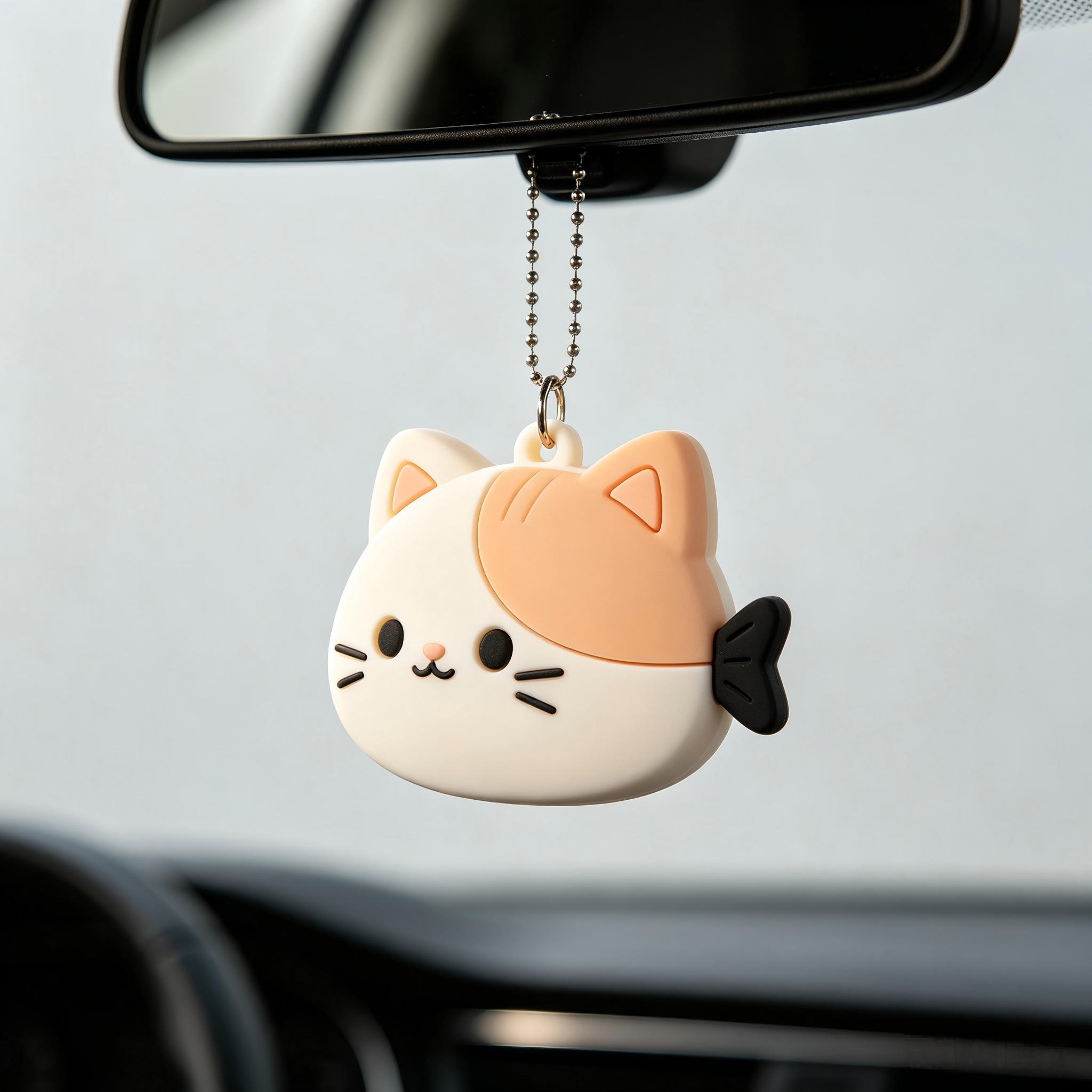 小猫鱼骨后视镜挂件